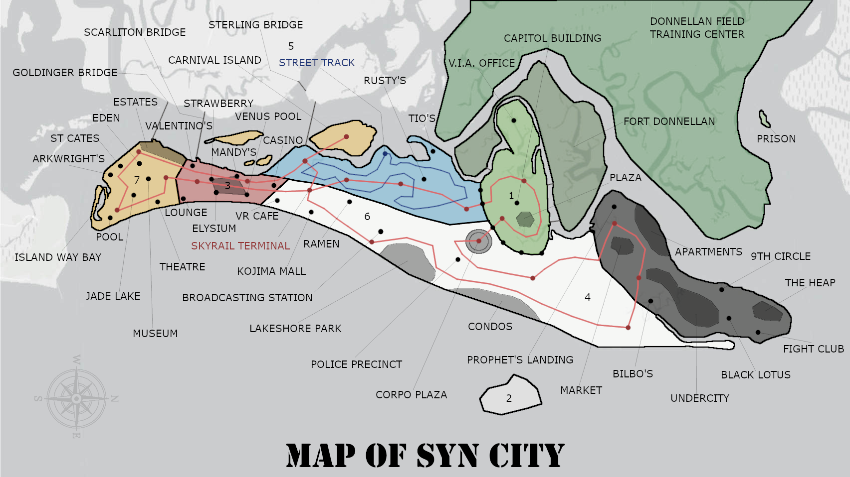 Map of Syn City
